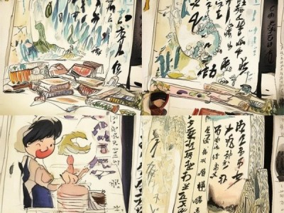 三年级学子墨韵之旅，书法作品中的童年奇遇