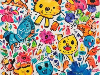 童趣盎然，四年级硬笔书画作品创意展示