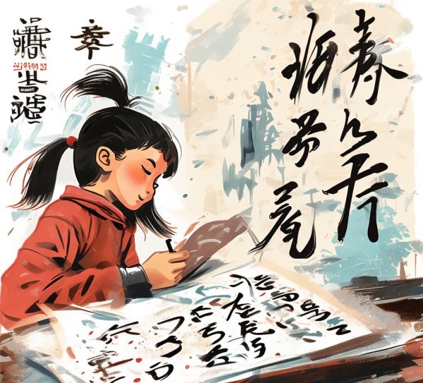 萧娴书法动态图，二年级学生的传承与创新之旅,萧娴书法动态图，二年级学生的传承与创新之旅,书法,第1张