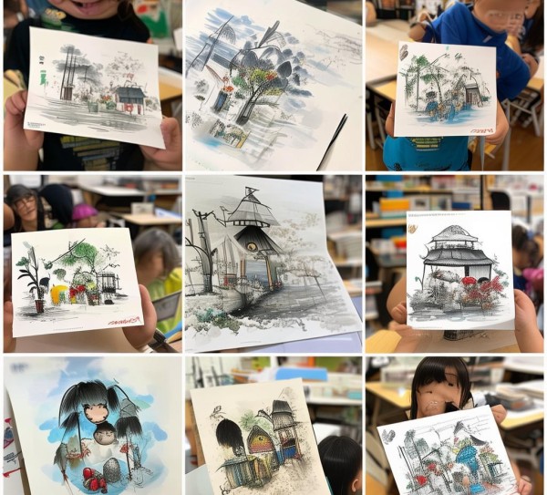 童真墨韵，二年级硬笔书画展风采,童真墨韵，二年级硬笔书画展风采,书法,艺术传承,第1张