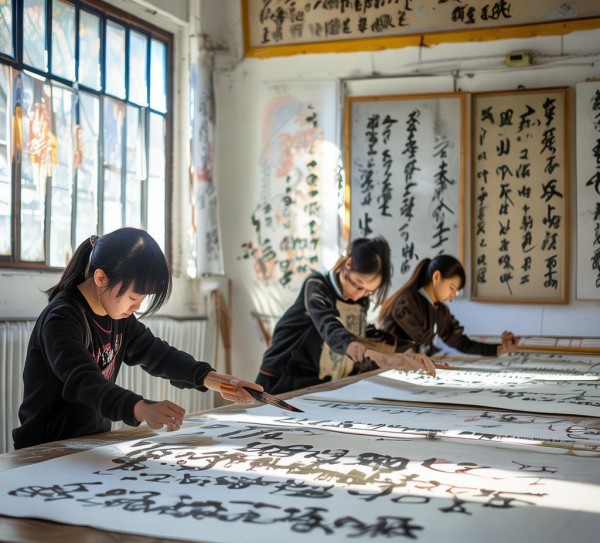 传承颜真卿硬笔书法艺术的三人行书画艺术学校之旅,传承颜真卿硬笔书法艺术的三人行书画艺术学校之旅,书法,第1张