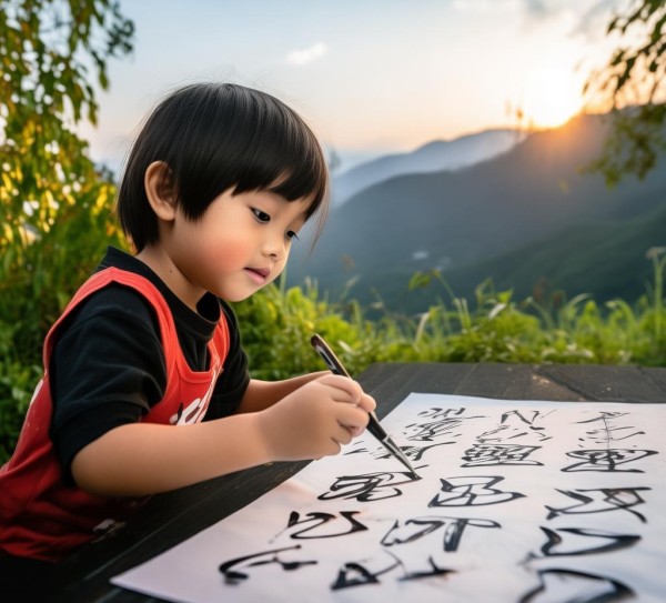 一年级学生山行书法，探索传承与创新之美,一年级学生山行书法，探索传承与创新之美,书法,童趣,第1张