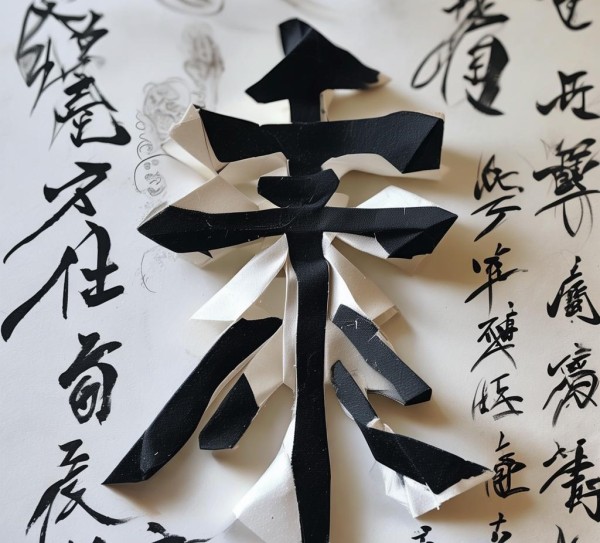 折纸书法，艺术融合之美,折纸书法，艺术融合之美,书法,第1张