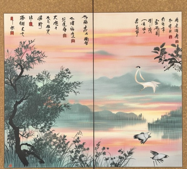 晨韵画卷，书法卷轴中的早晨动态美学,晨韵画卷，书法卷轴中的早晨动态美学,书法,第1张