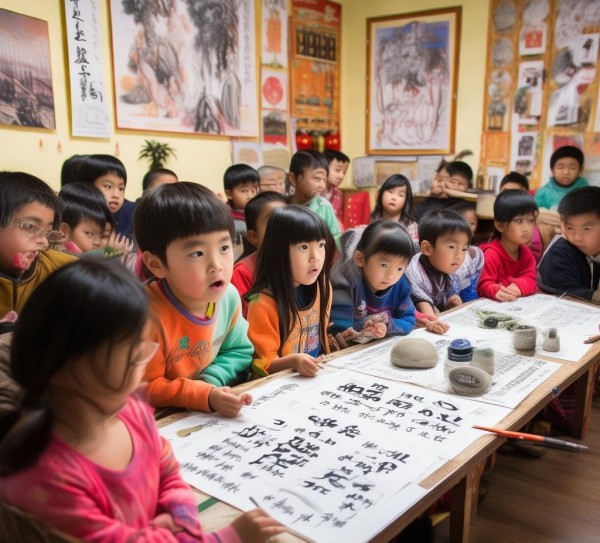 少儿书法启蒙，理论与实践共融的软笔书法之旅,少儿书法启蒙，理论与实践共融的软笔书法之旅,书法,第1张