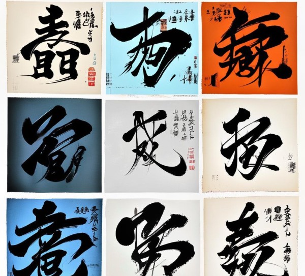 九宫格书法动态美鉴，书法艺术的现代演绎,九宫格书法动态美鉴，书法艺术的现代演绎,书法,第1张