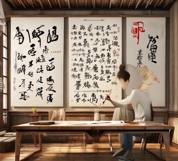 书法艺术入门与提升，PPT模板中的书法理论知识探索,书法艺术入门与提升，PPT模板中的书法理论知识探索,书法,第1张