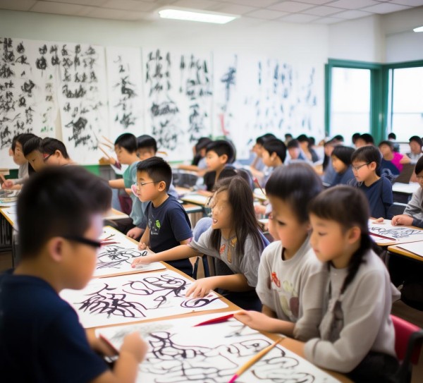 硬笔书画艺术走进校园，八年级学生书画教育的创新火花,硬笔书画艺术走进校园，八年级学生书画教育的创新火花,书法,第1张