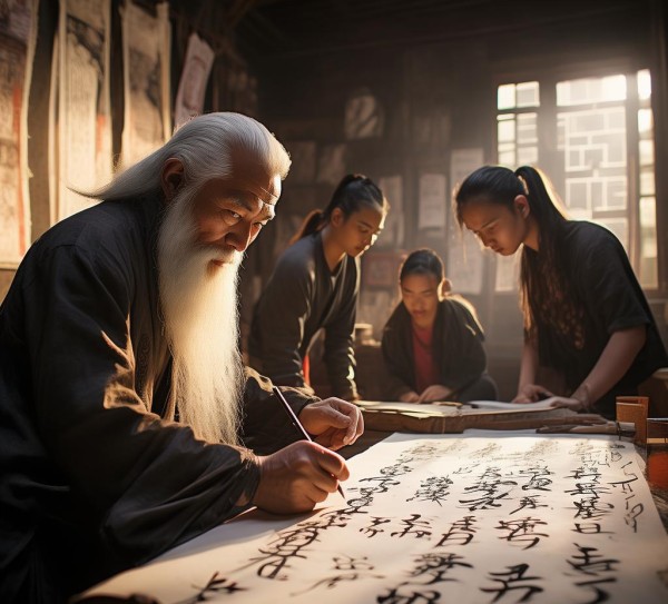书法巨匠风采，四大名家传承与创新之旅,书法巨匠风采，四大名家传承与创新之旅,书法,艺术传承,第1张