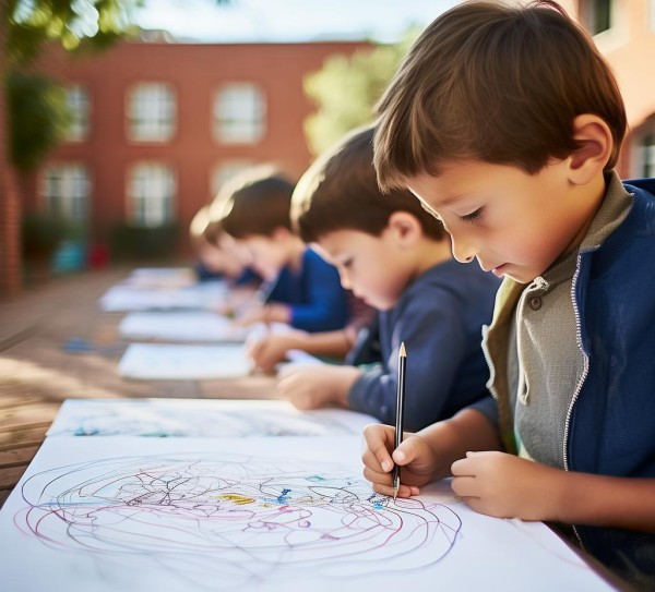 校园书画，小学生硬笔画的艺术魅力,校园书画，小学生硬笔画的艺术魅力,书画艺术,硬笔技巧,第1张