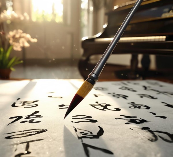 书法与音乐交融，共赏生活艺术之境,书法与音乐交融，共赏生活艺术之境,书法,第1张