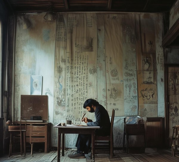 寂寥与艺术，书法伴随独居生活,寂寥与艺术，书法伴随独居生活,书法,第1张