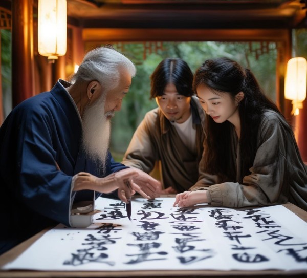 三人行，书法艺术中的传承与创新之旅,三人行，书法艺术中的传承与创新之旅,书法,第1张