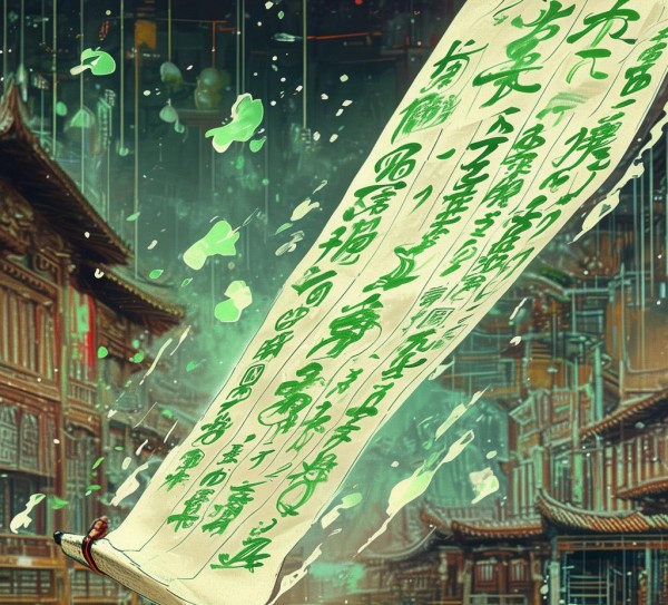 兰亭序绿字动态书法，穿越时空的艺术再现,兰亭序绿字动态书法，穿越时空的艺术再现,书法,第1张